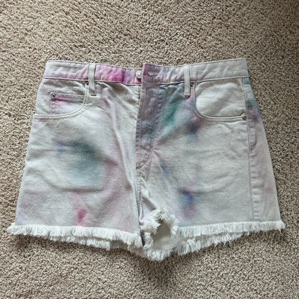 Isabel Marant Etoile Lesiabb Short in Celadon Tie Dye Size 38